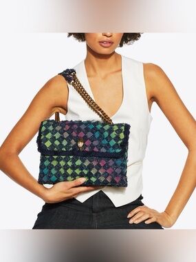 ‼️Kurt Geiger Large Denim Kensington Multicolor Shoulder Bag Crossbody Bag